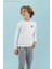 Kabartma Kız Çocuk Beyaz Sweatshırt HRBTXT300 Haribo Çocuk Sweatshirt 1