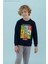 Baskılı Erkek Çocuk Lacivert Sweatshırt HRBTXT301 Haribo Çocuk Sweatshirt 1