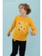 Kabartma Kız Çocuk Hardal Sweatshırt HRBTXT306 Haribo Çocuk Sweatshirt 1