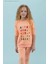 Baskılı Kız Çocuk Somon Sweatshırt HRBTXT302 Haribo Çocuk Sweatshirt 1