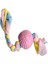 Puppy Toys Diş İpli Kauçuk Top Yavru Köpek Oyuncağı Pembe 36 Cm 1