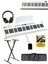 PS4000WH-SET Tuş Hassasiyetli 61 Tuşlu Org Bluetooth USB Midi (Sustain Pedalı Çanta Kulaklık Stand METOD) 1