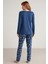 Uzun Kol Kadın Pijama Takım W619 3