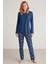 Uzun Kol Kadın Pijama Takım W619 1
