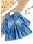 Bebe Yakalı Fiyonklu Denim Kız Bebek Elbise Kot Elbise 1