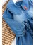 Bebe Yakalı Fiyonklu Denim Kız Bebek Elbise Kot Elbise 3