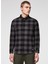Siyah - Gri Erkek Kareli Gömlek FOA402577 Bear Cozy Flannel 1