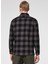 Siyah - Gri Erkek Kareli Gömlek FOA402577 Bear Cozy Flannel 2