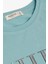 Kız Çocuk Uzun Kollu Tişört Simli Yazı Baskılı 9-14 Yaş, Su Yeşili 3