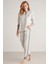 Uzun Kol Yumuşak Dokulu Kadın Pijama Takım W613 1
