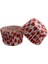 Kek Kalıbı Pet Kapsül 52X45 mm Kağıt Cupcake Kağıdı - 100'LÜ Beyaza Kırmızı Kalp Desenli 1