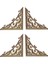 4pcs Boyasız Ahşap Pervazlar Çıkartması Avrupa Ahşap Aplikler 10CM (Yurt Dışından) 3
