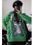 Yeşil Stitch Unisex Oversize Triko Kazak 1