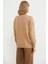 Yarım Balıkçı Desenli Basic Triko Kazak - Bej 5