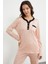 Kalp Desenli Uzun Kol Pijama Takım - Somon 5