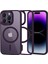 Bufalo Glass iPhone 14 Pro Max Magsafe Derin Mor Kılıf Magnefic Crystal Deep Purple Case 4