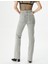Eskitilmiş Hafif Ispanyol Paça Kot Pantolon Dar Kesim Standart Bel Pamuklu Cepli - Victoria Slim Jeans 4