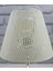 Krom Kaplama Metal Ayak Hasır Hazeran Açık Krem Konik Model Şapkalı Abajur Masa Lambası 4