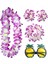 Hawaiian Kolye Kostüm Seti Plaj Yetişkinler Için Cosplay Luau Etkinlik Aksesuarı Menekşe (Yurt Dışından) 1