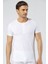 Erkek Bisiklet Yaka Düğmeli BeyazT-shirt 1