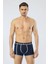 Erkek 2li Baskılı Boxer Lacivert/Siyah Çizgili 3