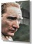 Cam Tablo Yeşil Atatürk Portresi 1