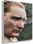 Cam Tablo Yeşil Atatürk Portresi 3