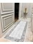 Yıkanabilir Halı Kaymaz Taban Bambu Halı Pamuk Taban Kilim Eskitme Gri Çerçeveli Salon Halısı ve Yolluk 2