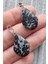Sertifikalı Piramit Model Karlı Obsidyen Taşı Kolye 2