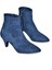 R404710002 Lacivert Süet Alçak Topuklu Kadın Bot 5