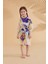 Mor Çocuk Desenli Renkli Kimono Kaftan P2333MOR 1