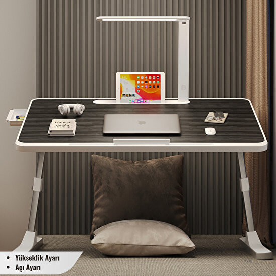 Karr Office Yükseklik Ayarlı Laptop Sehpası | Yükseklik Ve Açı Ayarlı Çalışma Sehpası | Katlanabilir Laptop Sehpası | Katlanabilir Çalışma Sehpa 60x40