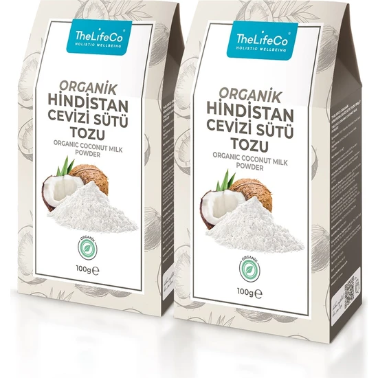 The LifeCo Thelifeco Organik Hindistan Cevizi Sütü Tozu 100 G x 2