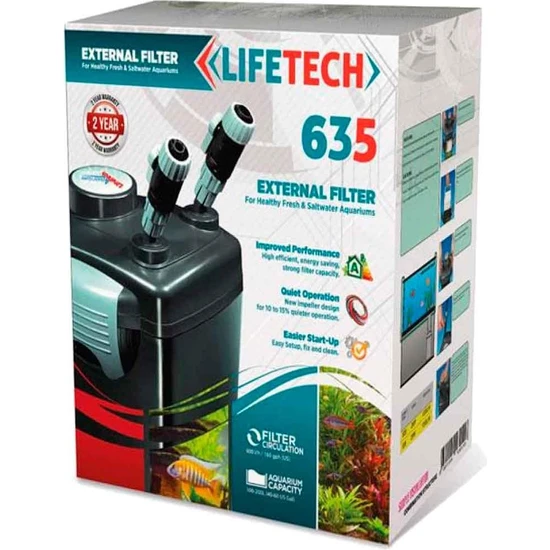 Lifetech 635 Akvaryum Dış Filtre 600 L/S