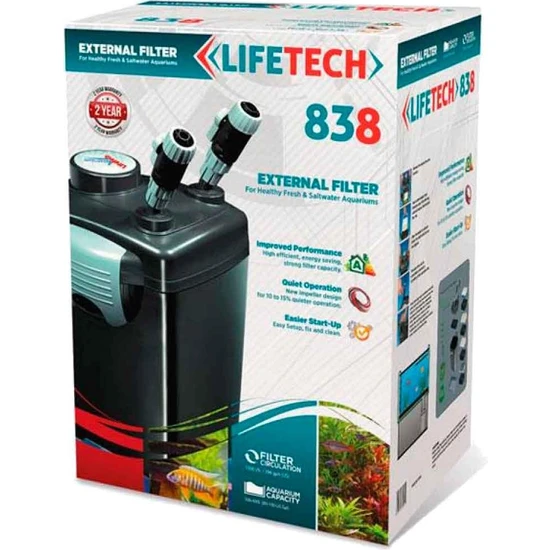 Lifetech 838 Akvaryum Dış Filtre 1200 L/S