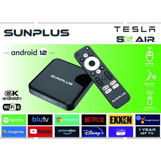 Sunplus Tesla S6 Air Android TV Box