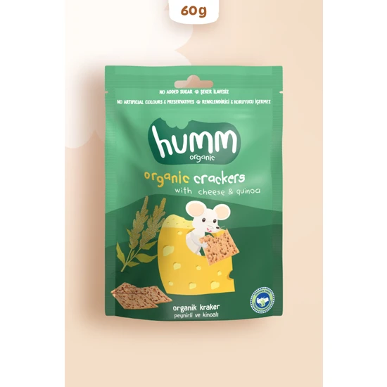 Humm Organic -Organik Peynirli ve Kinoalı Kraker - 60G