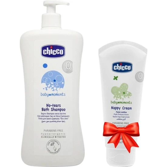 Chicco Göz Yakmayan Saç ve Vücut Şampuanı 750ml + Chicco Pişik Önleyici Krem 100ml