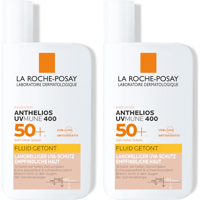 La Roche-Posay La Roche Posay Anthelios Uvmune 400 Fluid Tinted SPF50+ Güneş Kremi Renkli 50 ml 2 Adet