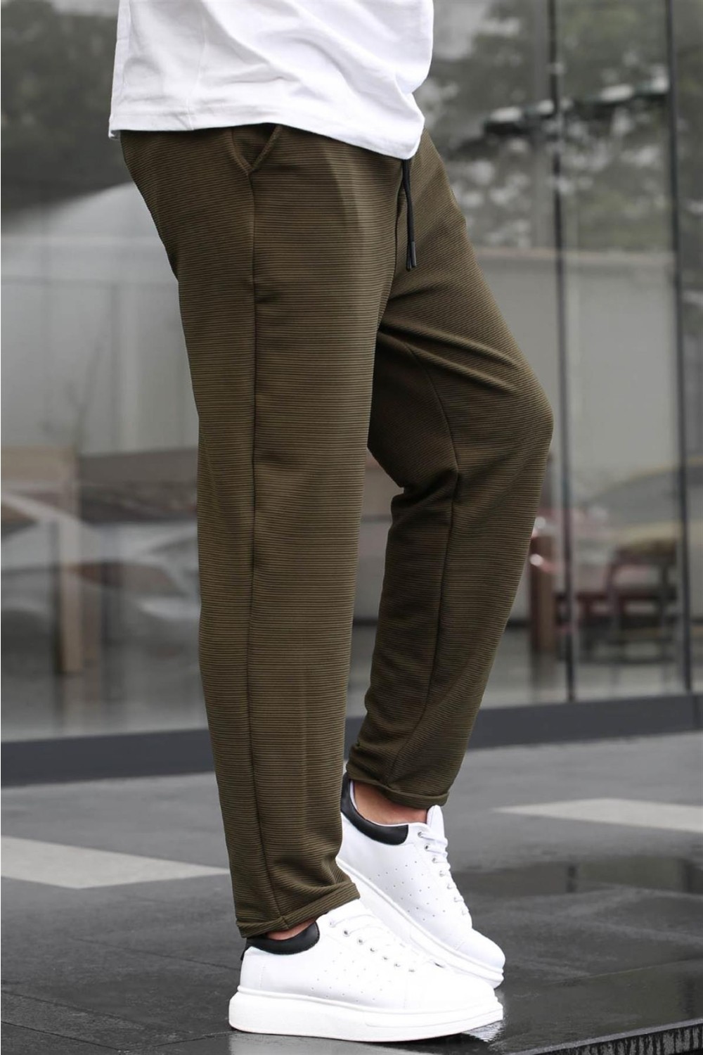 Madmext Lacivert Basic Waffle Kumaş Erkek Pantolon 6509 görsel 8