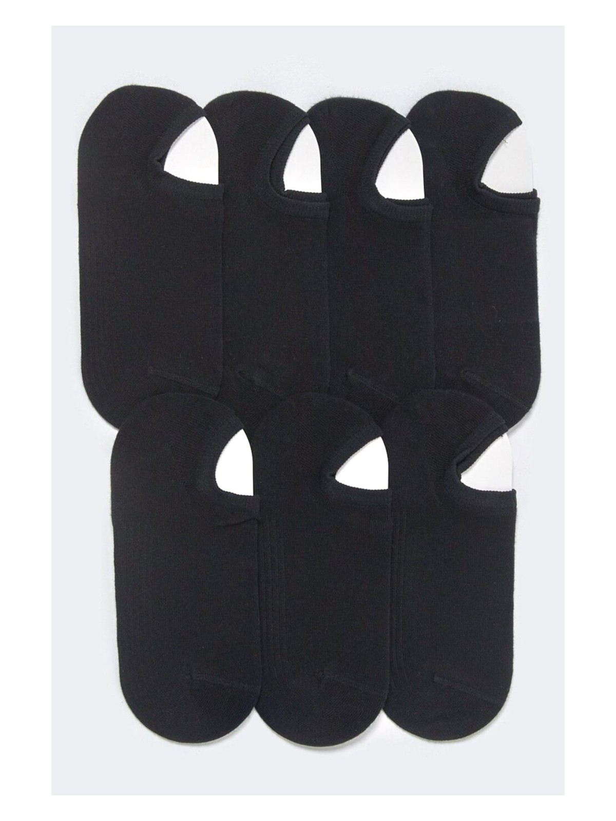 Katia & Bony Unisex 7'li Paket Sneakers Patik Çorap Beyaz - Görsel 4