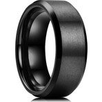 8 mm Köşeli Düz Model Unisex Kadın Erkek Çelik Alyans Yüzük cl31