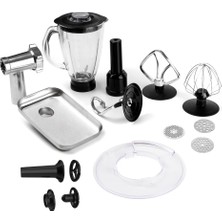 Yui M120 Multi-fonksiyonel 3'ü Bir Arada Stand Mikser Kıyma Setli Ve Blender Özellikli Kırmızı