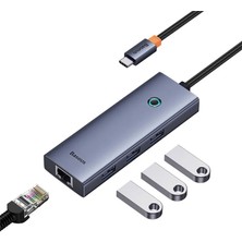 Ivoomi Baseus Ultrajoy Serisi 4in1 Hubtype-C Usb-C, Usb3.0 X3 , + RJ45 Hub