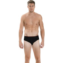 Erkek Siyah Pamuklu Likralı 3'lü Slip 323