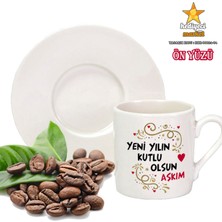 Hediyeci Market Kişiye Özel 2024 Yılbaşı Temalı özel 6'lı Türk Kahvesi FINCANI (HMK-00024-04)