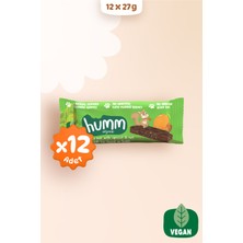 Humm Organic - Organik Vegan Kayısılı ve Fındıklı Yulaf Bar Atıştırmalık Paketi - 12 Adet