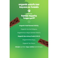 Humm Organic - Organik Vegan Kayısılı ve Fındıklı Yulaf Bar Atıştırmalık Paketi - 12 Adet