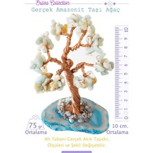 Tesbih Atölyesi Sertifikalı Gerçek Amazonit Taşı Ağaç - Akik Plakalı