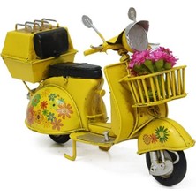 Hediye Sandalı Dekoratif Metal Scooter Sepetli